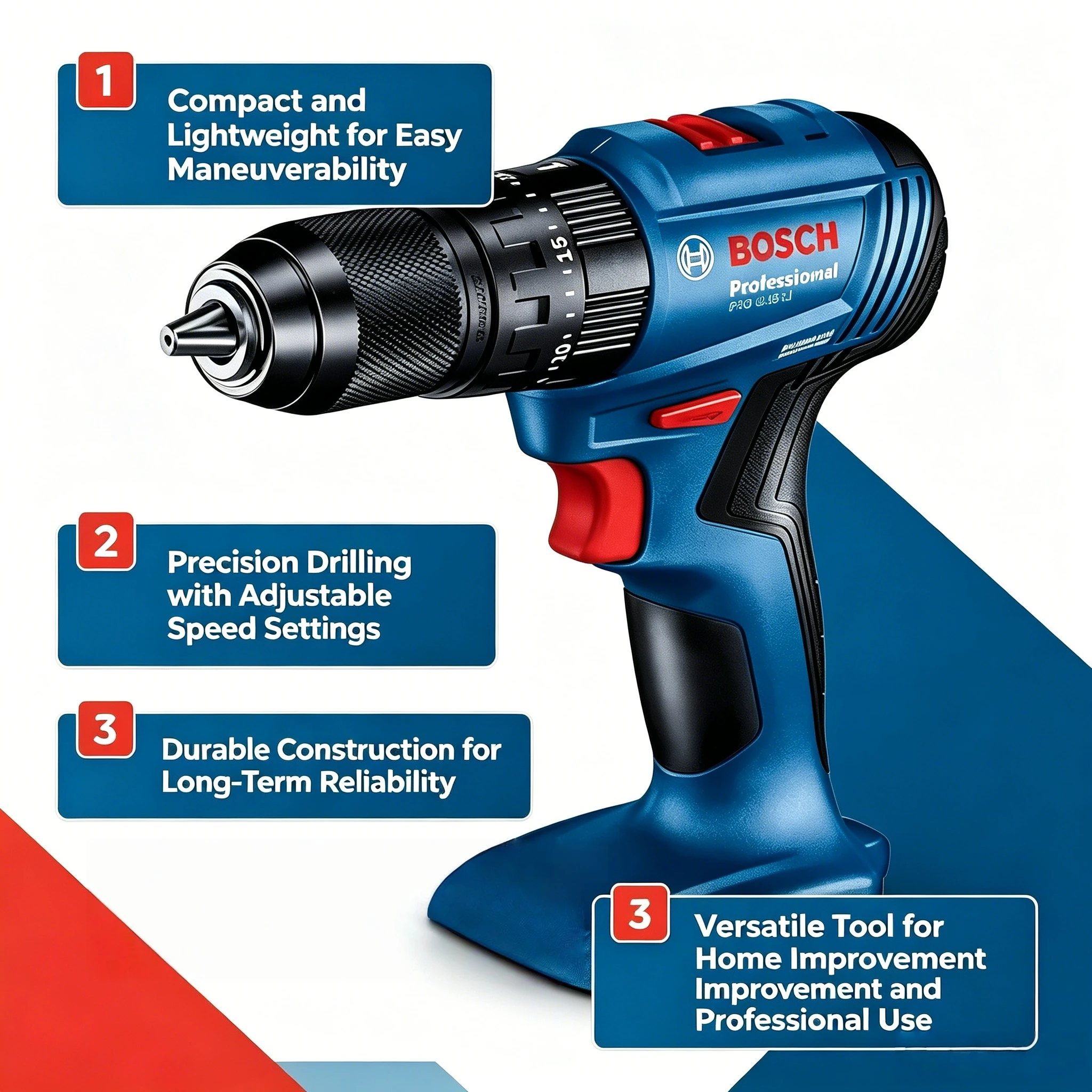 Bosch Drill Gsb 18V - مثقاب طرق لاسلكي بوش GSB 185-LI
