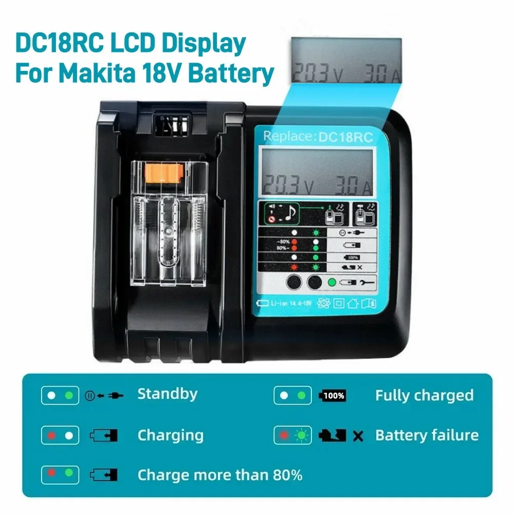 Makita Drill Hp1640 - شاحن بطارية ليثيوم أيون DC18RC 3