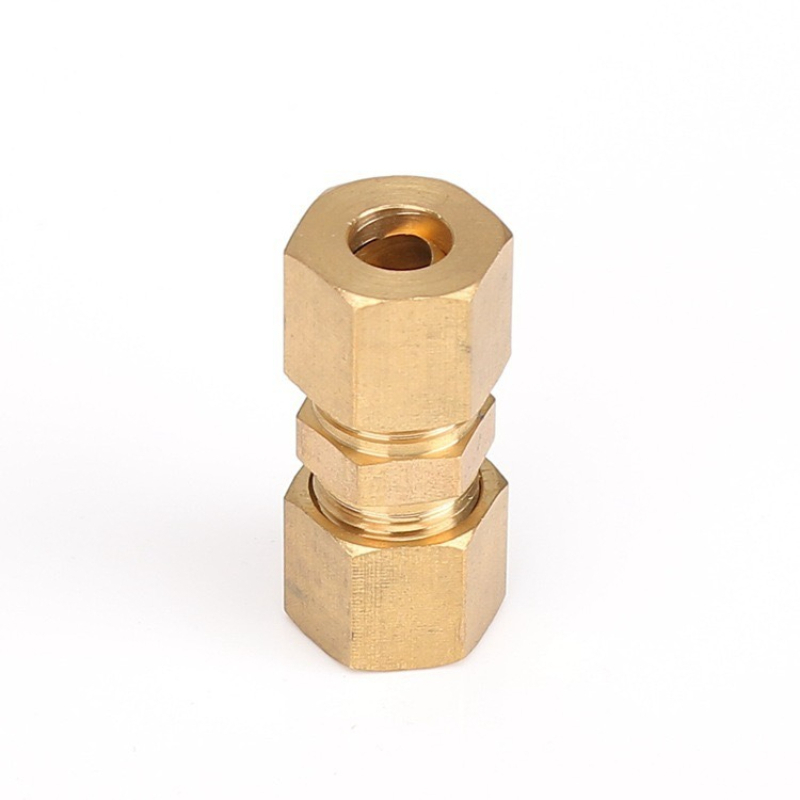 Compression Fitting Brass - وصلة ضغط نحاسية لأنابيب بقطر خارجي