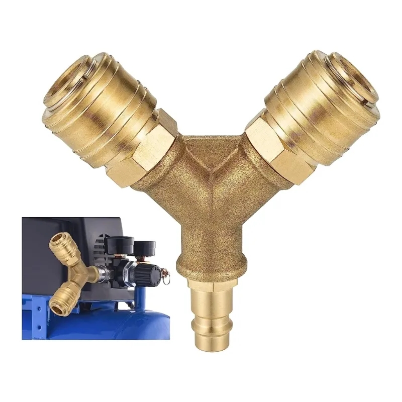 موزع هواء مضغوط محسّن ثنائي ال - مراجعة Compression Fitting Brass وسعره