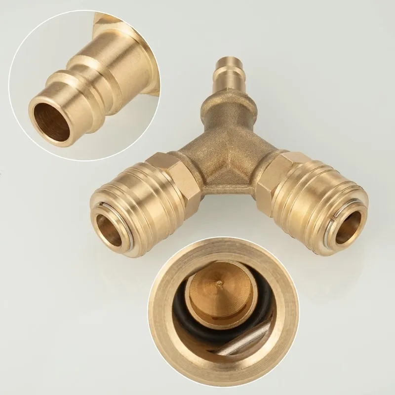 موزع هواء مضغوط محسّن ثنائي ال - مراجعة Compression Fitting Brass وسعره