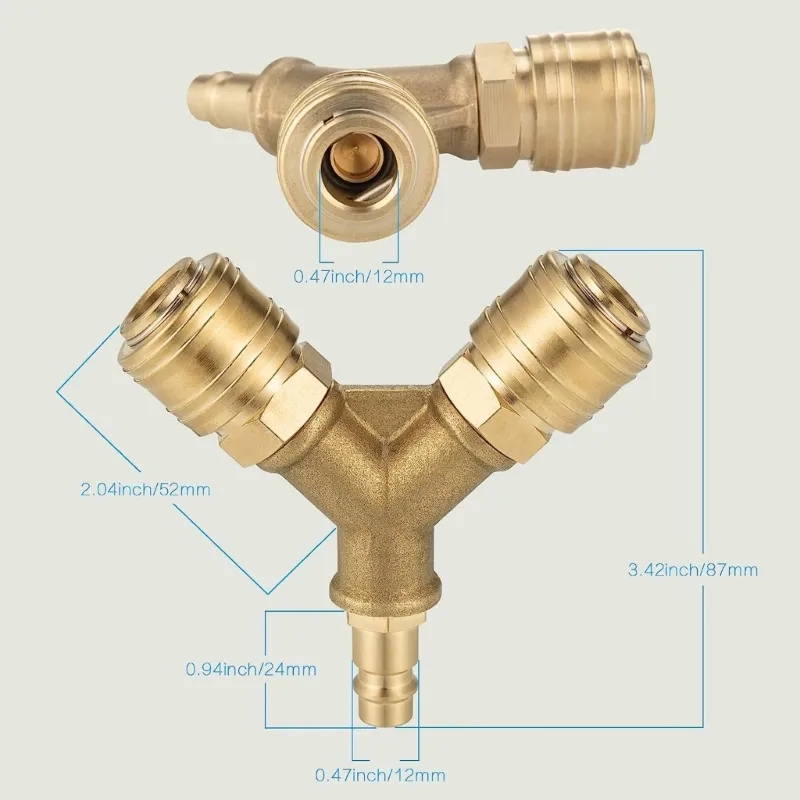 موزع هواء مضغوط محسّن ثنائي ال - مراجعة Compression Fitting Brass وسعره