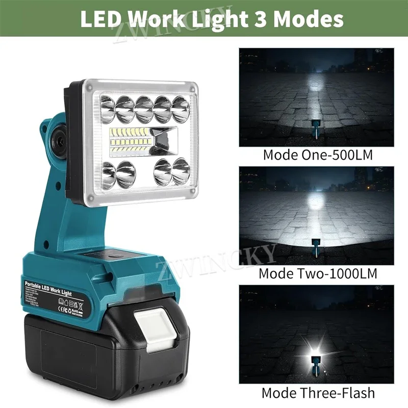 مصباح عمل لاسلكي LED مناسب لأد - مراجعة Black+Decker Tool Cordless وسعره