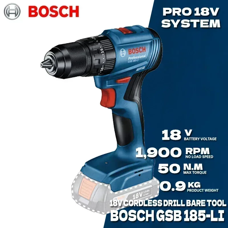 مثقاب طرق لاسلكي بوش GSB 185-L - مراجعة Bosch Drill Gsb 18V وسعره