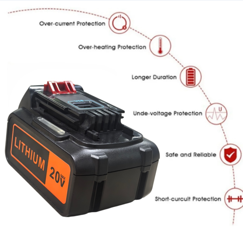 بطارية بديلة عالية السعة 8 أمب - مراجعة Black+Decker Tool 20V Max وسعره