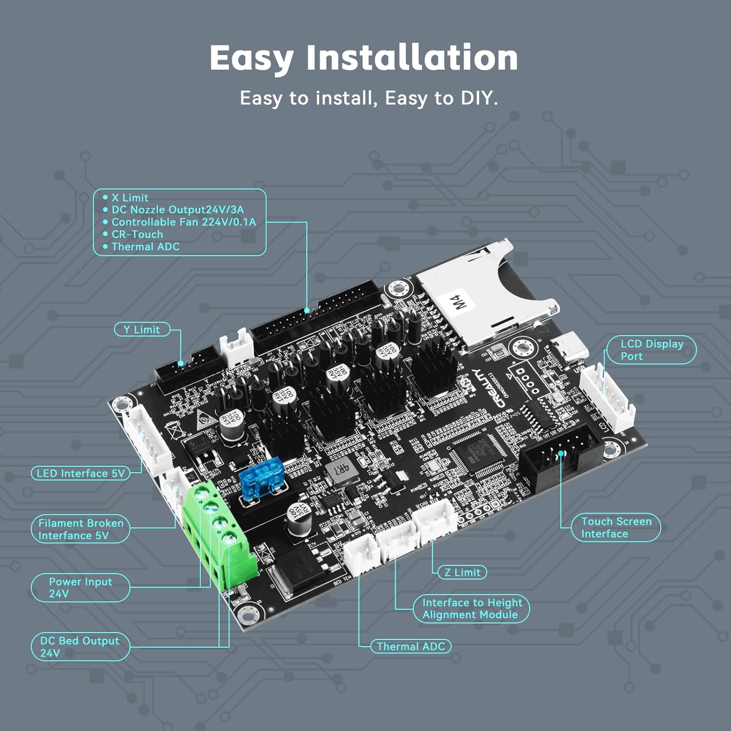 اللوحة الأم الصامتة للطابعة ثل - مراجعة Creality Printer Ender 3 V3 وسعره